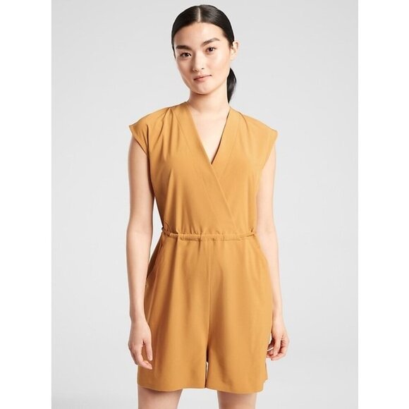 Athleta Pants - Athleta Marlow Romper - L Tuscan Gold